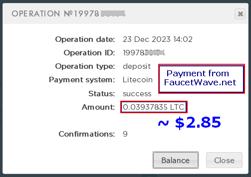 FaucetWave 3rd payment