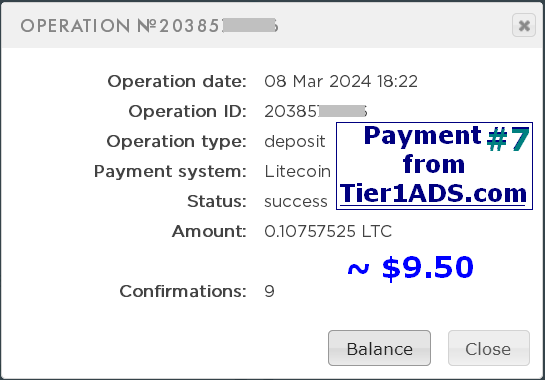 Tier1Ads 7th payment